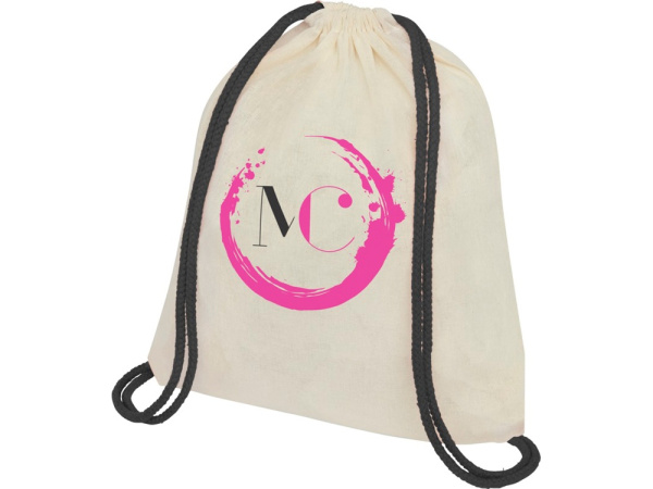 Рюкзак «Oregon» с цветными веревками, Цвет бежевый/черный