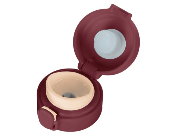 Вакуумная термокружка c кнопкой «Guard», soft-touch, 400 мл, Цвет бургунди