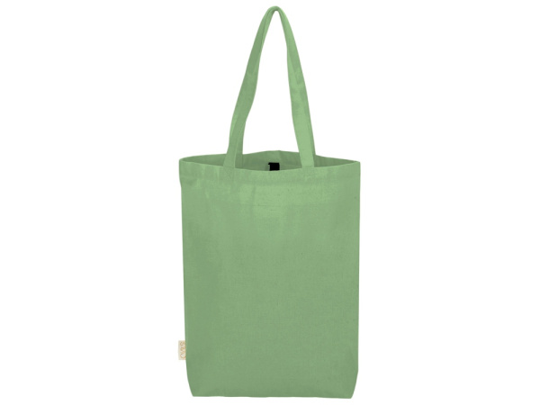 Сумка Fixy из переработанного хлопка 220 г/м2 с фиксирующей лентой, Цвет зеленое яблоко