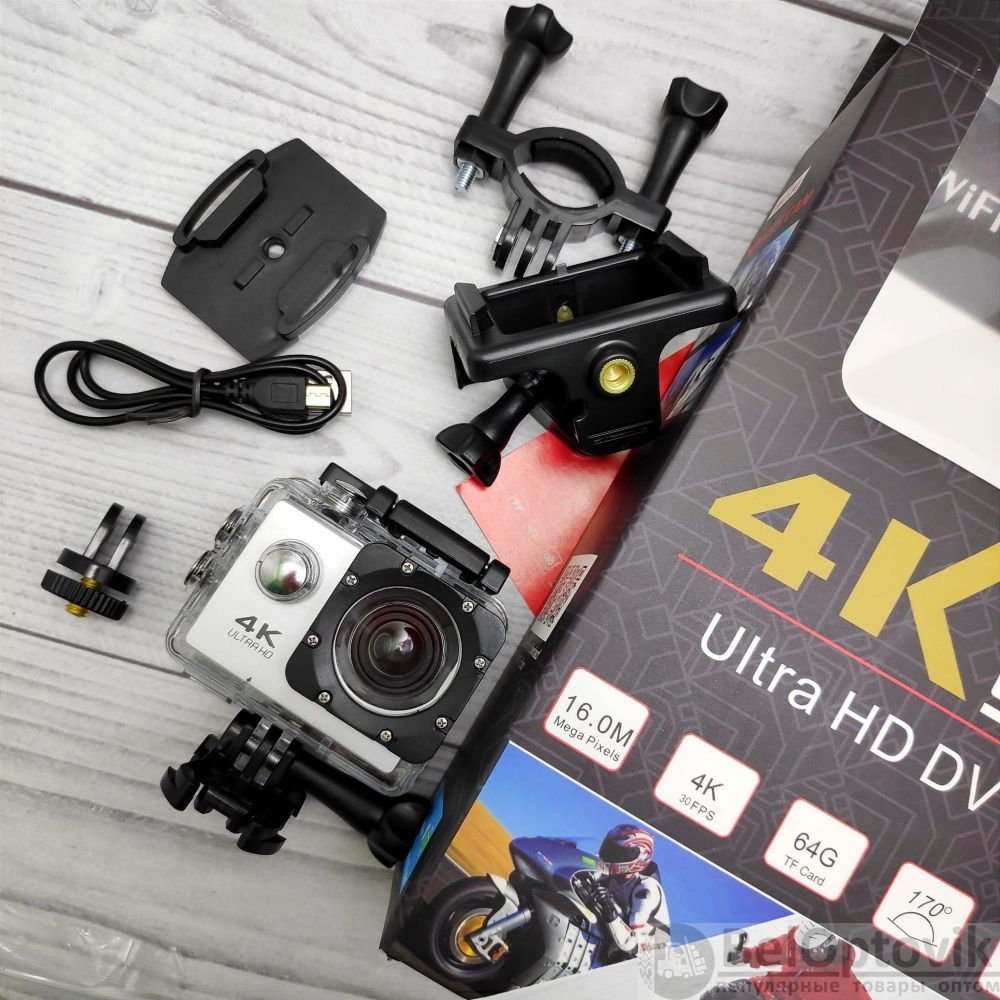 Экшн камера 4К Ultra HD Sports (4K WiFi Action Camera). Качество А (арт:  21054) от 920 ₽ рублей оптом в Москве