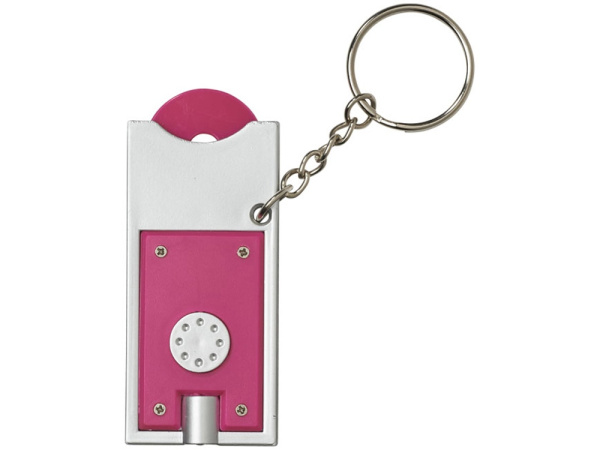 Брелок-держатель для монет «Allegro», Цвет фуксия/серебристый