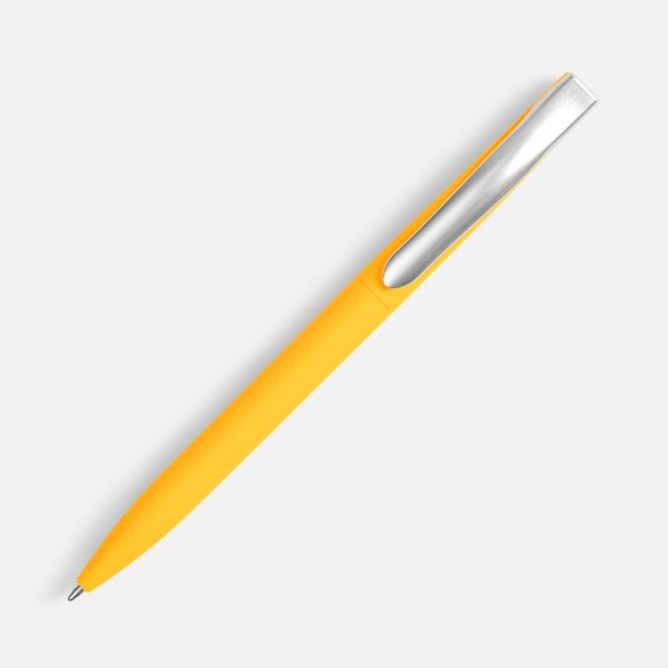Ручка шариковая Pin Soft Touch, желтая, 14,5х1,0 см