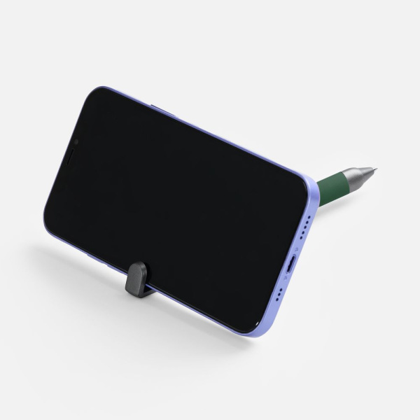 Ручка шариковая Standic с подставкой для телефона, зеленая, 14,5х1,5 см