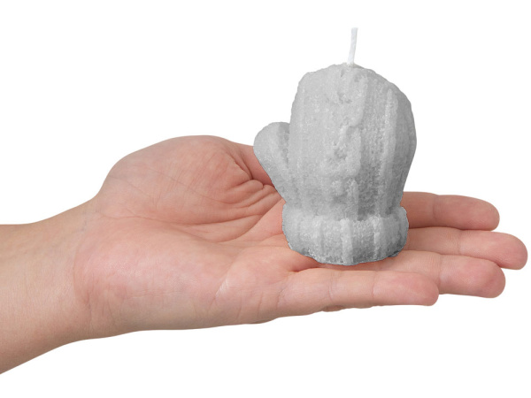 Свеча «Рукавичка», Цвет серый