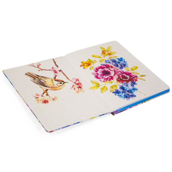 Записная книжка в клетку Птица 15.5x21 см., 144 страницы