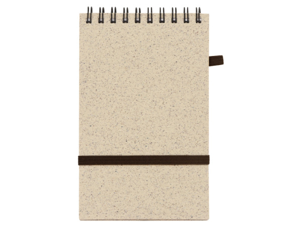 Блокнот «Toledo S» с обложкой из пшеницы и пластика, Размер В7, Цвет молочный