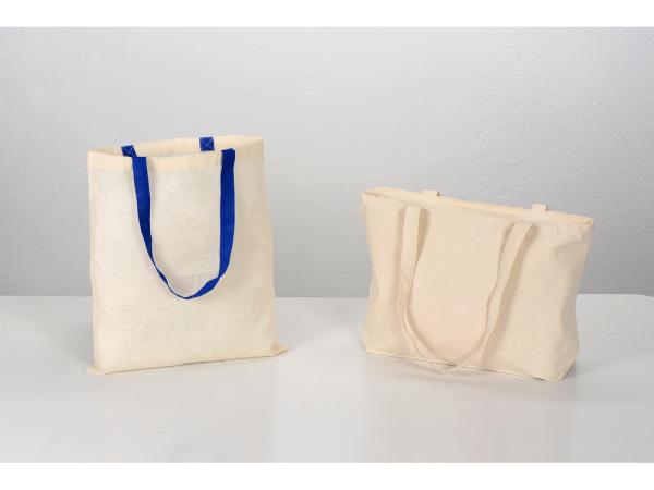 Сумка «Nevada», 100 г/м2, Цвет натуральный/ярко-синий