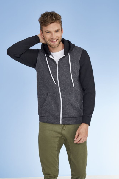 Толстовка на молнии Silver 280 темно-синяя с красным, XS–XXL