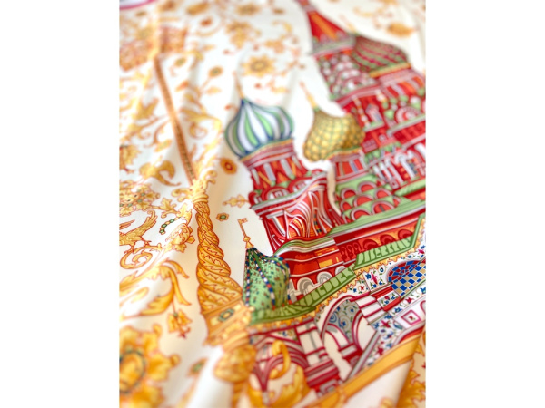 Платок «Собор Василия Блаженного», Цвет разноцветный