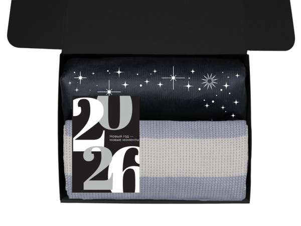 Подарочный набор «Re:Warm» с пледом, термосом и свечой, Цвет оранжевый