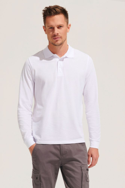 Рубашка поло с длинным рукавом Prime LSL, ярко-синяя (royal), XS–5XL
