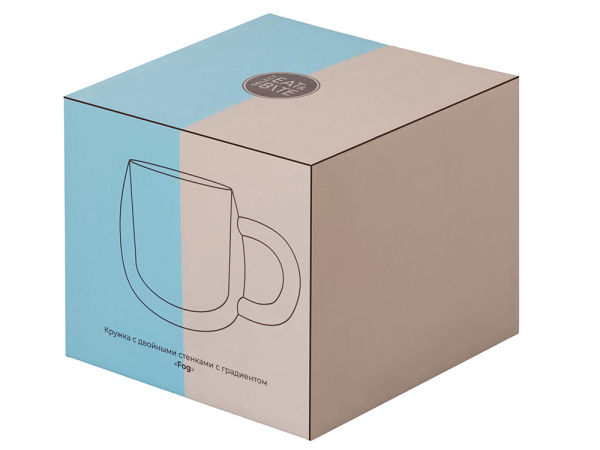 Кружка с двойными стенками и градиентом «Fog», Цвет красный