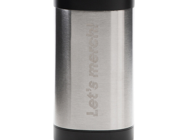 Гравитационная электрическая мельница для соли и перца «Mr.Mill» с гравировкой, Цвет черный, серебристый