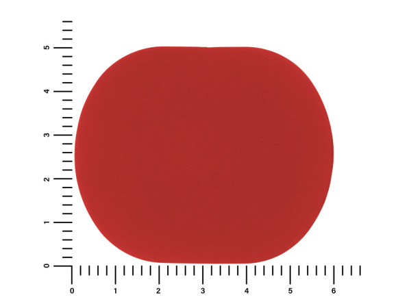 Патч «Овал», soft-touch, Цвет красный