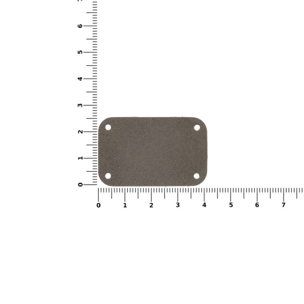 Лейбл Eta Nubuck, S, серый, 2,5х4 см
