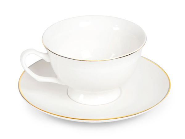 Чайная пара «Preston», Цвет белый, золотистый