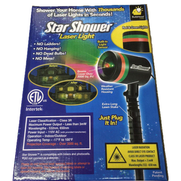 (Качество - A) Лазерный звездный проектор Star Shower