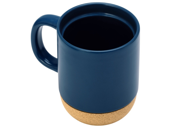 Кружка с пробковым дном и крышкой «Denpasar», Цвет бензиновый синий