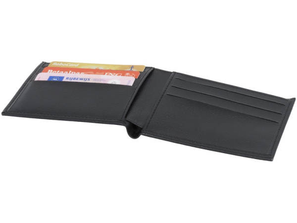 Подарочный набор: ручка шариковая, портмоне, Цвет черный