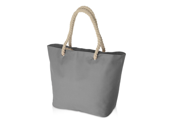 Сумка «Seaside» для шопинга и пляжа с широким дном, Цвет серый