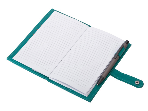 Блокнот-портфолио А6 «Wall Street», Цвет бирюзовый