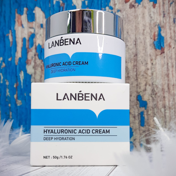 Антивозрастной увлажняющий крем для лица с гиалуроновой кислотой LANBENA Gyaluronic Acid Cream deep 