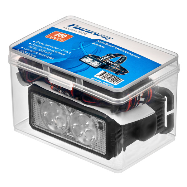 FOCUSray 1326 акку 18650 1200мАН 200 люмен ,цифровой дисплей,сенсор,USB кабель 1/180, шт