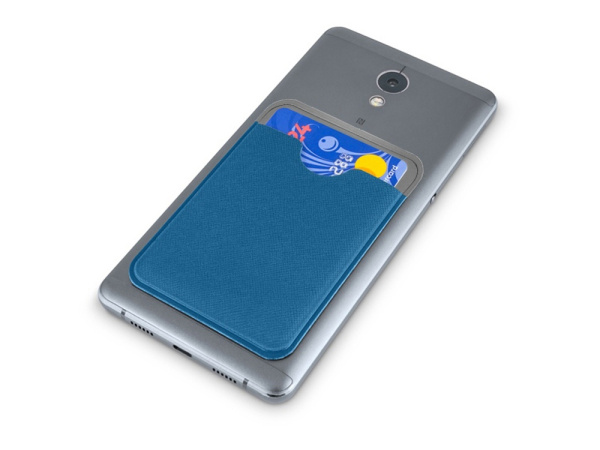 Картхолдер с креплением на телефон «Favor», Цвет синий