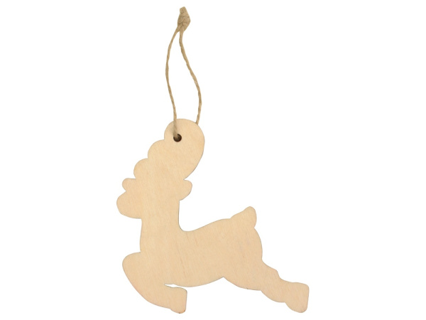 Подвеска «Рождественский олень», Цвет натуральный/красный