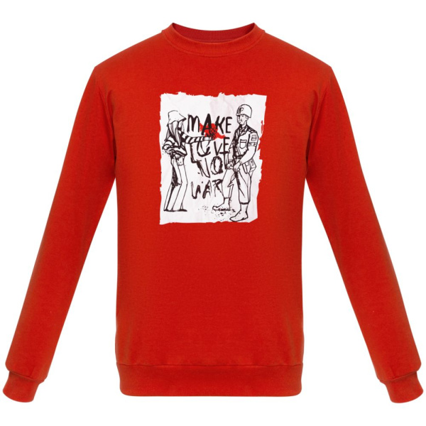 Толстовка Make Love, красная, S–XXL