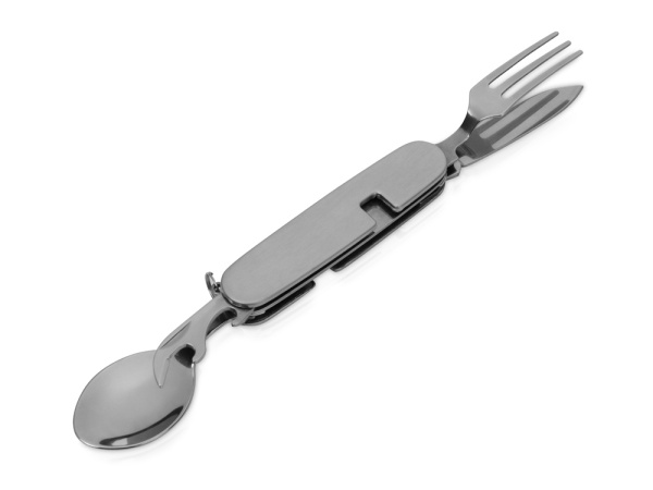 Набор складных столовых приборов «Camper», Цвет серебристый