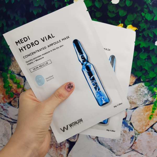 Увлажняющая тканевая маска с гиалуроновой кислотой MEDI HYDRO VIAL Wonjin Effect, 30 g (интенсивное