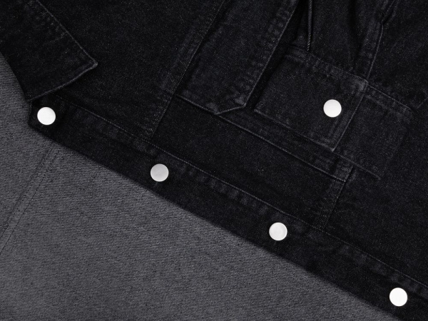 Куртка джинсовая O2, черная, XS–4XL