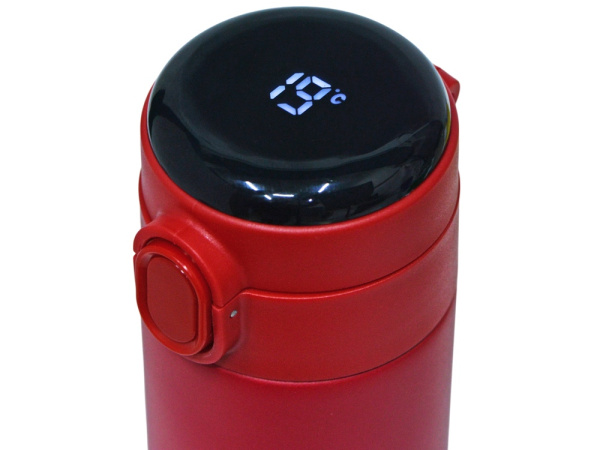 Вакуумная термокружка с индикатором и медной изоляцией «Bravo», тубус, 400 мл, Цвет красный