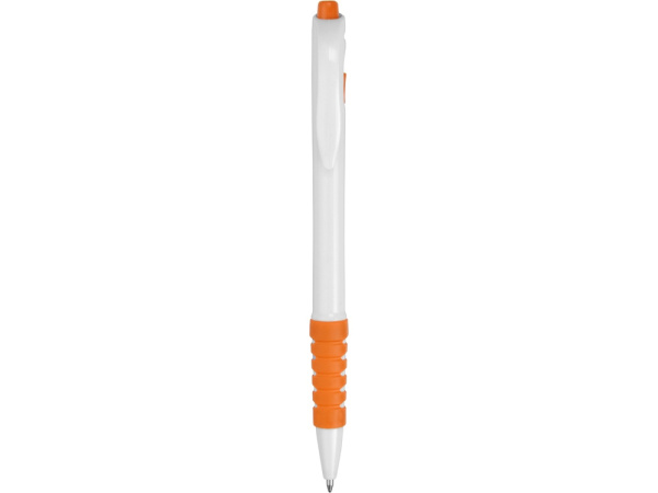 Ручка пластиковая шариковая «Фиджи», Цвет белый/оранжевый
