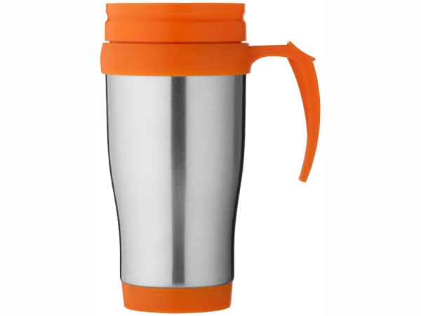 Термокружка «Sanibel», Цвет серебристый/оранжевый