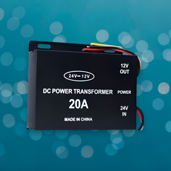 Автомобильный инвертор / преобразователь напряжения, 24V на 12V, 20A, черный