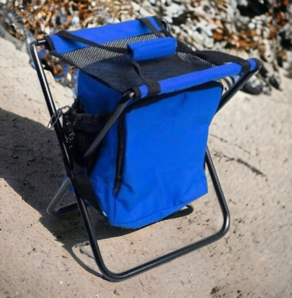 Кемпинговый стул для рыбалки / Складной туристический стул с термосумкой