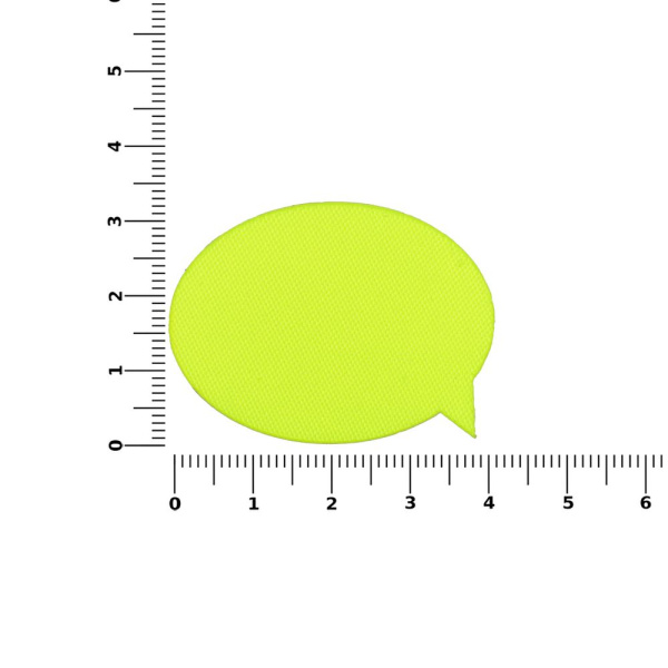 Наклейка тканевая Lunga Bubble, M, желтый неон, 3х4 см
