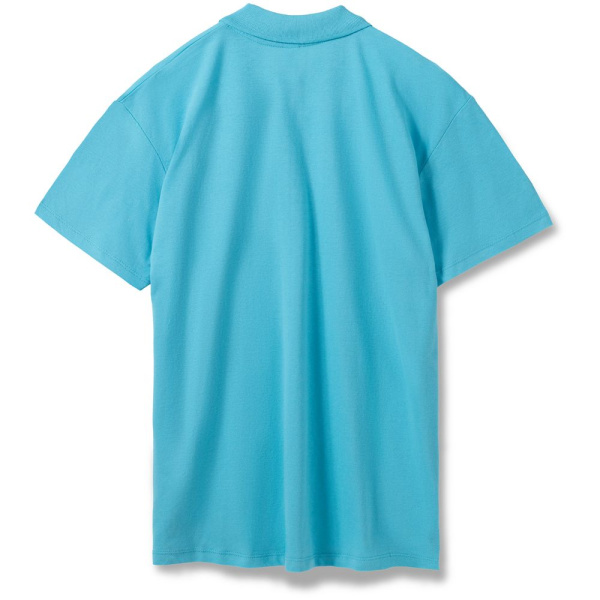 Рубашка поло мужская Summer 170, бирюзовая, XS–XXL