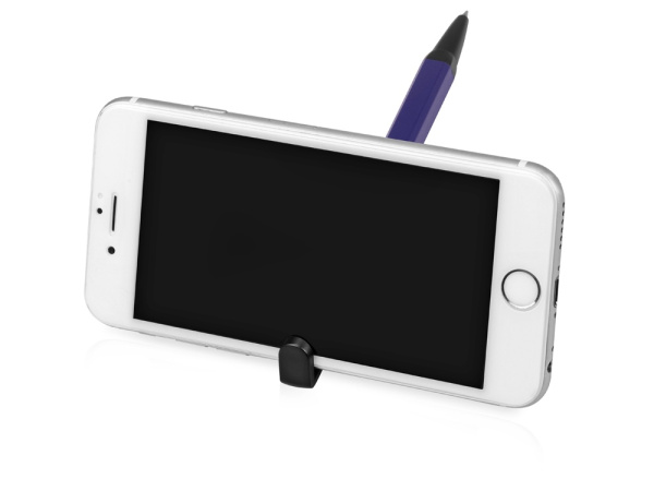 Ручка-подставка металлическая «Кипер Q», Цвет синий/черный