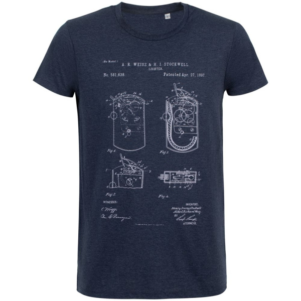 Футболка приталенная Old Patents. Lighter, синий меланж, S–XXL