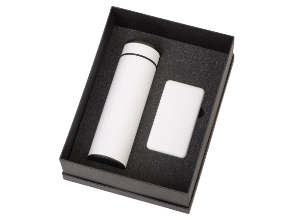 Подарочный набор "COLOR IT" c термосом и повербанком, Размер 5000 mAh, Цвет белый