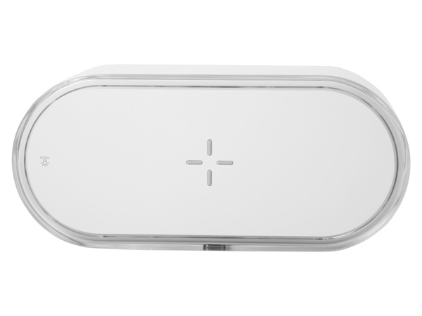 Ночник с беспроводной зарядкой и RGB подсветкой «Miracle», 15 Вт, Цвет белый