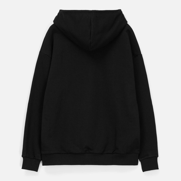Толстовка унисекс оверсайз Sartoro, черная, XS–4XL