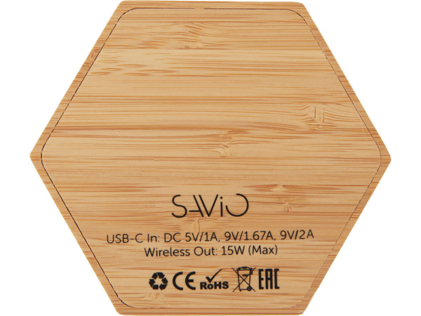 Беспроводное зарядное устройство «Gex», 15 Вт, Цвет натуральный