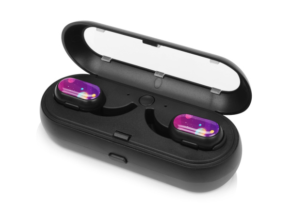 Беспроводные наушники «Pals» с зарядным чехлом, Цвет черный