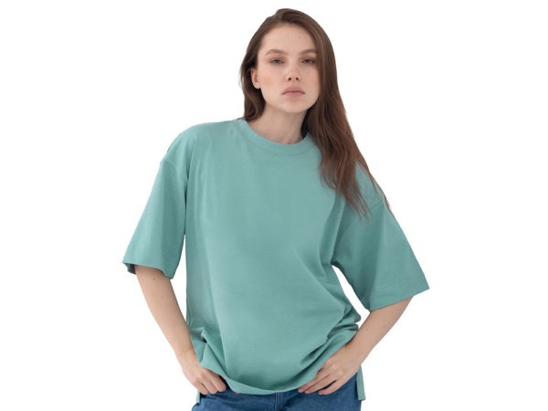 Футболка оверсайз «Beta.01» унисекс, Размер XL-2XL, Цвет пыльный бирюзовый