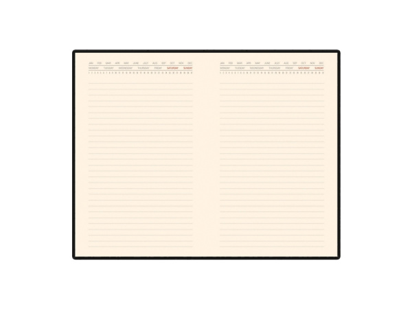 Ежедневник недатированный А5 «Marseille», Размер A5, Цвет черный