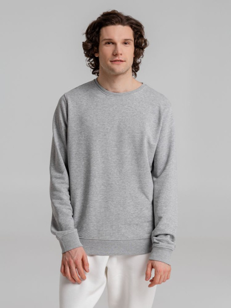 Свитшот унисекс BNC Inspire (Organic), серый меланж, XS–3XL